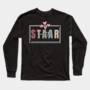 Staar Test Day Teacher exam Leopard Testing Day You Got This T-Shirt Long Sleeve T-Shirt